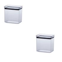 Kit 2 Pote Hermético Lumini Retangular 1,300 ML Trasparente Kit 2 Pote Hermético Lumini Retangular 1,300 ML Trasparente