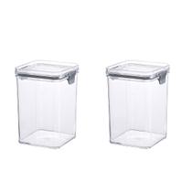 Kit 2 Pote Hermético Para Alimentos Multiuso Com Travas 1L Kit 2 Pote Hermético Para Alimentos Multiuso Com Travas 1L