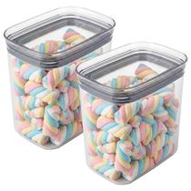 Kit 2 Pote Hermético Porta Mantimentos Retangular Empilhavel 1,5l Kit 2 Pote Hermético Porta Mantimentos Retangular Empilhavel 1,5l