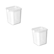 Kit 2 Pote Hermético Slim Multiuso 3.050 ML Branco Kit 2 Pote Hermético Slim Multiuso 3.050 ML Branco