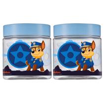 Kit 2 Pote Infantil 550ml Patrulha Canina Lanches Biscoitos