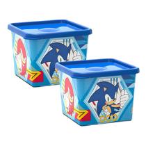 Kit 2 Pote Infantil Quadrado 430ml Hora do Lanche Biscoitos