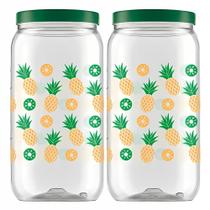 Kit 2 Pote Mantimentos Grande Organizador Multiuso Tampa De Rosca 2,7 Litros