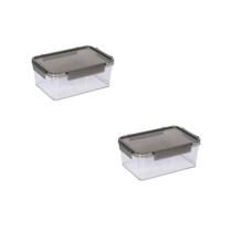 Kit 2 Pote Organizador de Alimentos Hermético 1,6 L C/ Tampa