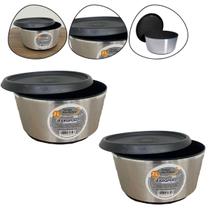 Kit 2 Pote Organizador Multiuso Hermético 2 Litros Bpa Free