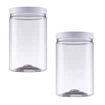 Kit 2 Pote Plástico Bandeirante Cristal Mantimento 1,5 Litro Kit 2 Pote Plástico Bandeirante Cristal Mantimento 1,5 Litro