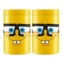 Kit 2 Pote Plastico Decorado 1,5LT Multiuso Porta Mantimentos Objetos Personagens