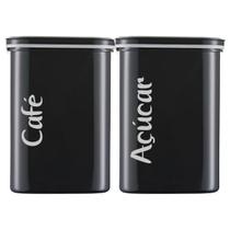 Kit 2 Pote Porta Mantimentos Café Açúcar 2LT Herméticos Cantinho do Café