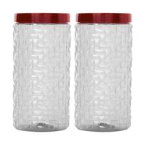 Kit 2 Pote Porta Mantimentos Grande 2,5 Litros Café E Açúcar Biscoito Organizador Cozinha Multiuso - Kit 2 Pote Porta Mantimentos Grande 2,5 Litros Café E Açúcar Biscoito Organizador Cozinha Multiuso -
