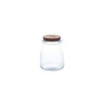 Kit 2 pote vidro 190 ml 9x7 cm tampa rolha