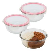 Kit 2 Pote Vidro 950ml Redondo Não Vaza Marmita Tampa Hermético Vidro Kit 2 Pote Vidro 950ml Redondo Não Vaza Marmita Tampa Hermético Vidro