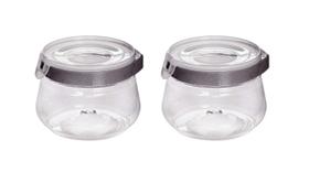 Kit 2 Potes 700 Ml Hermético Mantimentos Redondo Com Trava