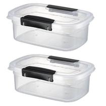 Kit 2 Potes Alimentos Ultra forte C/ Travas 4L 30x20x11Cm Kit 2 Potes Alimentos Ultra forte C/ Travas 4L 30x20x11Cm