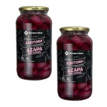 Kit 2 Potes Azeitona Preta sem Caroço Members Mark 450g Vidro Selecionadas, Prontas Para Consumo Kit 2 Potes Azeitona Preta sem Caroço Members Mark 450g Vidro Selecionadas, Prontas Para Consumo