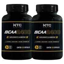 Kit 2 Potes BCAA Vitamina Suplemento Alimentar 100% Natural Natunectar 240 Capsulas Energia pré-treino e pós-treino Esportivo