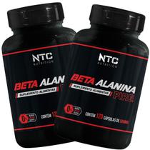 Kit 2 Potes Beta Alanina Suplemento Alimentar Natural Natunectar 100% Pura Importada 240 Capsulas Original Esportiva