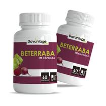 Kit 2 Potes Beterraba A VERDADEIRA Pura Natural 120 Cápsulas