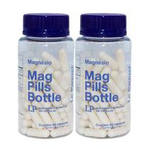 Kit 2 Potes Blend Trio Magnésio Mag Pills Bottle 120 cápsulas