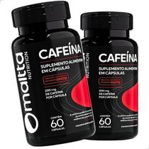 Kit 2 Potes Cafeína Anidra Suplemento Duom 60 Capsulas Em Pó Energia Café Treino Academia