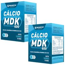 Kit 2 Potes Calcio MDK Suplemento Alimentar Natural Vitamina 100% Puro Premium Natunéctar 120 Capsulas
