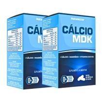 Kit 2 Potes Calcio MDK Suplemento Alimentar Natural Vitamina Puro Premium 120 Capsulas sem açúcar