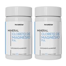 Kit 2 Potes Cloreto Magnésio P.A Suplemento Alimentar Natural Vitaminas 100 premium 120 Cápsulas