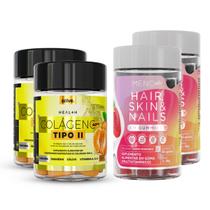 Kit 2 Potes Colágeno Tipo Ii + Gummy Hair, Skin & Nails
