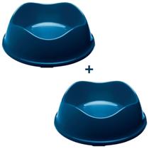 Kit 2 Potes Comedor Bebedouro Ração Água Cachorro Pet 1L