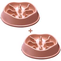 Kit 2 Potes Comedor Interativo Lento Cachorro Pet 550ML