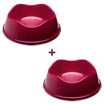 Kit 2 Potes Comedouro Bebedouro Ração Água Gato Pet 350ML