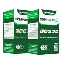 Kit 2 Potes Complexo B Suplemento Alimentar 100% Pura Natural Vitaminas B1 B2 B3 B5 B6 Natunectar 120 Capsulas - Natunéctar