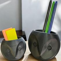 Kit 2 Potes Corujas - Porta Treco, Caneta Enfeite Decoração