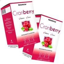 Kit 2 Potes Cranberry Suplemento Fruta Natural Concentrado 500mg Extrato Seco Original Selênio Zinco 100 Puro Natunéctar 120 Cápsulas
