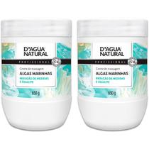Kit 2 Potes Creme de Massagem Dagua Natural Algas Marinhas 650g Redução de Medidas e Celulite