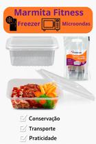 Kit 2 potes cristal copo retangular 500ml 25un Kit 2 potes cristal copo retangular 500ml 25un