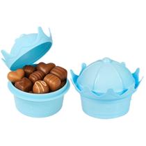 Kit 2 Potes de Doces e Decoração Festa de Aniversário Coroa Azul