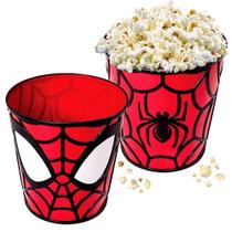 Kit 2 Potes de Pipoca Infantil 3D Homem Aranha Balde Alto Relevo Spider-Man 2L