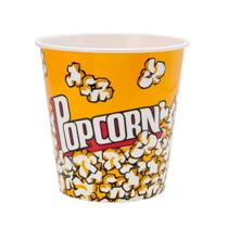 Kit 2 Potes de Plástico Balde para Pipoca Decorado Popcorn