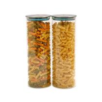 Kit 2 potes de vidro 1,7L com tampa inox hermético - Tud Kit 2 potes de vidro 1,7L com tampa inox hermético - Tud