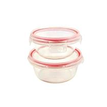 Kit 2 Potes De Vidro 400ml Tampa Hermética