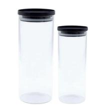 Kit 2 Potes De Vidro Com Tampa Hermética Multifuncional 1L e 1,5L Mor