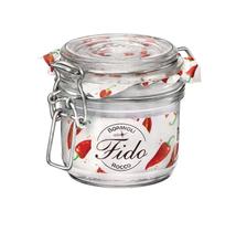 Kit 2 Potes de Vidro Hermético FIDO Terrina 200 ml Ø 83 mm Multiuso