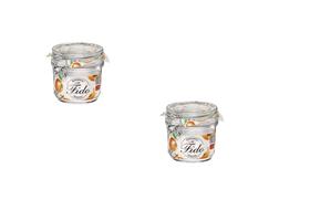 Kit 2 Potes de Vidro Hermético Original FIDO Terrina 350 ml Ø 98,4 mm Multiuso