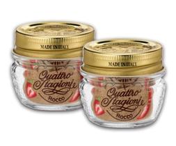 Kit 2 Potes de Vidro Quattro Stagioni 40 ml Para Conservas e Afins COM Tampa Original Kit 2 Potes de Vidro Quattro Stagioni 40 ml Para Conservas e Afins COM Tampa Original