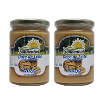 Kit 2 Potes Doce de Leite Cremoso com Nozes 420g Fazenda Sonnenhof Pastoso de Minas Gerais Kit 2 Potes Doce de Leite Cremoso com Nozes 420g Fazenda Sonnenhof Pastoso de Minas Gerais