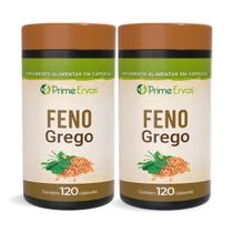 Kit 2 Potes Feno Grego 120 Cápsulas Prime Ervas Kit 2 Potes Feno Grego 120 Cápsulas Prime Ervas