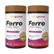 Kit 2 Potes Ferro Ácido Fólico 60 Cápsulas Fitoprime Kit 2 Potes Ferro Ácido Fólico 60 Cápsulas Fitoprime