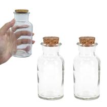 Kit 2 Potes Garrafas Garrafinhas De Vidro Com Rolha 300ml
