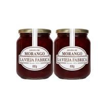 Kit 2 Potes Geleia de Morango La Vieja Fábrica 800g Importada Premium