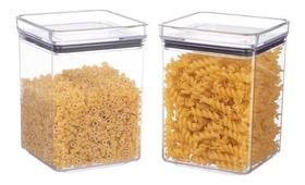 Kit 2 Potes Hermético Macarrão Cozinha Empilhável 1000 Ml